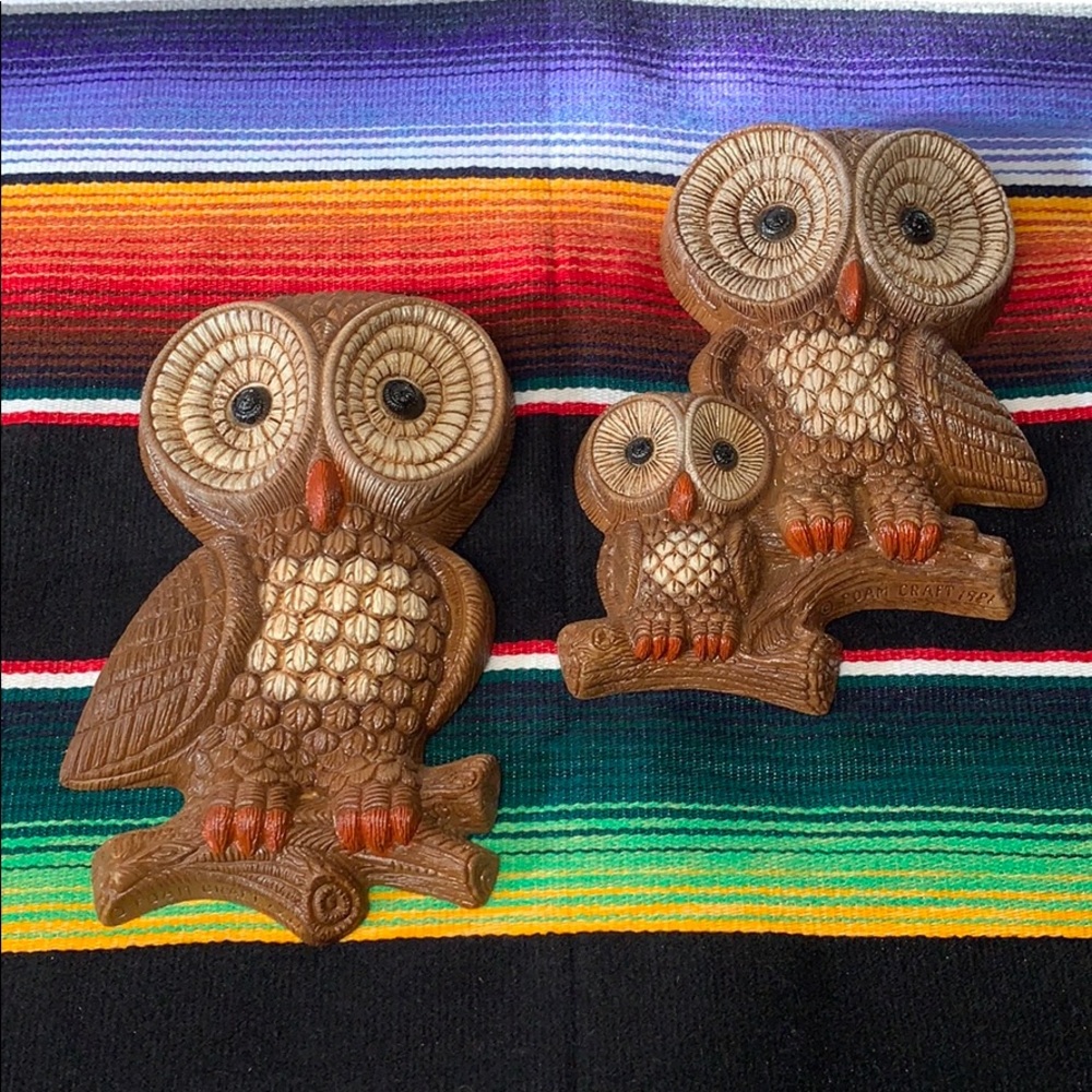 Vintage Owls Foam Wall Decor